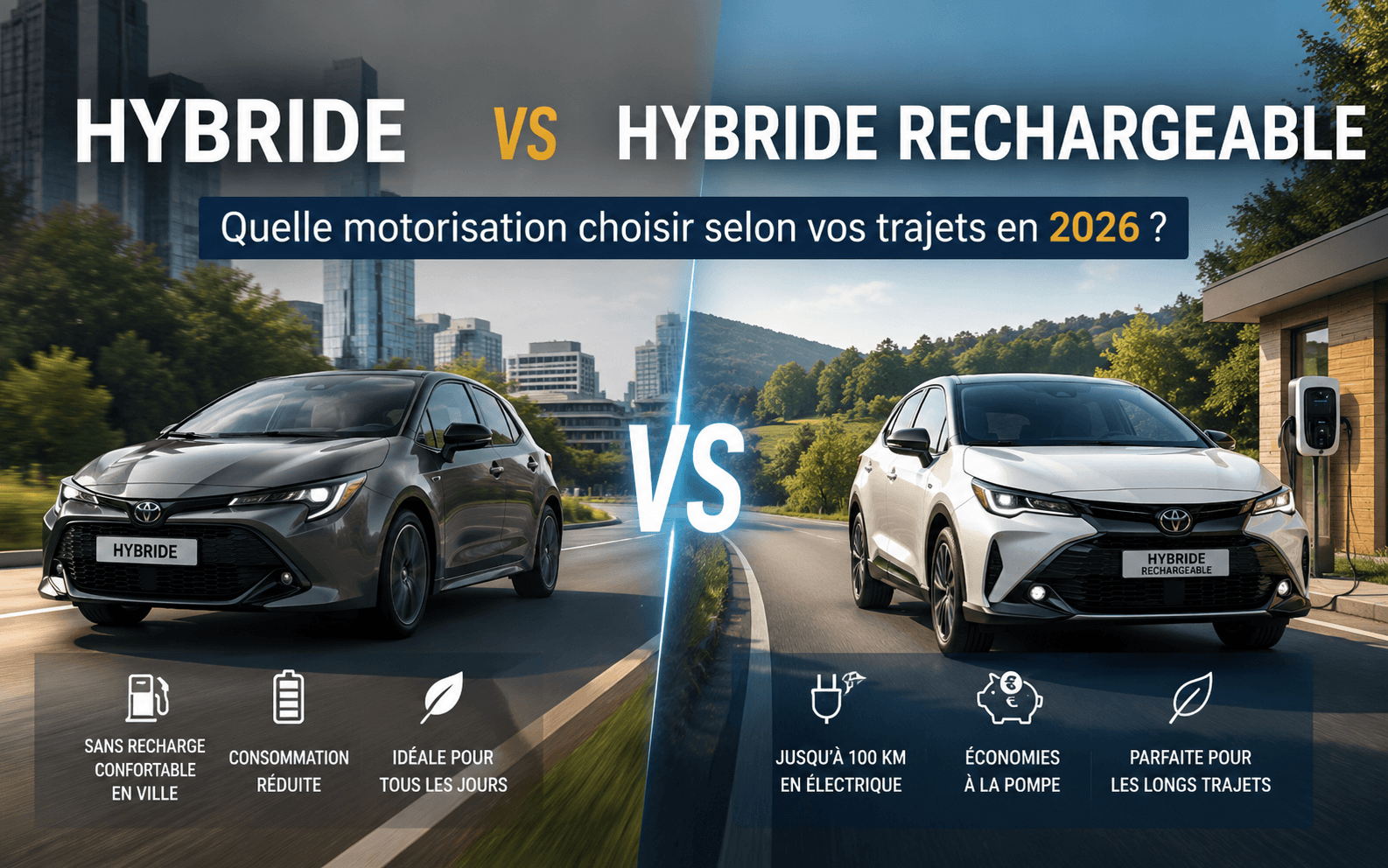 Hybride vs Hybride Rechargeable : Quelle motorisation choisir selon vos trajets en 2026 ?
